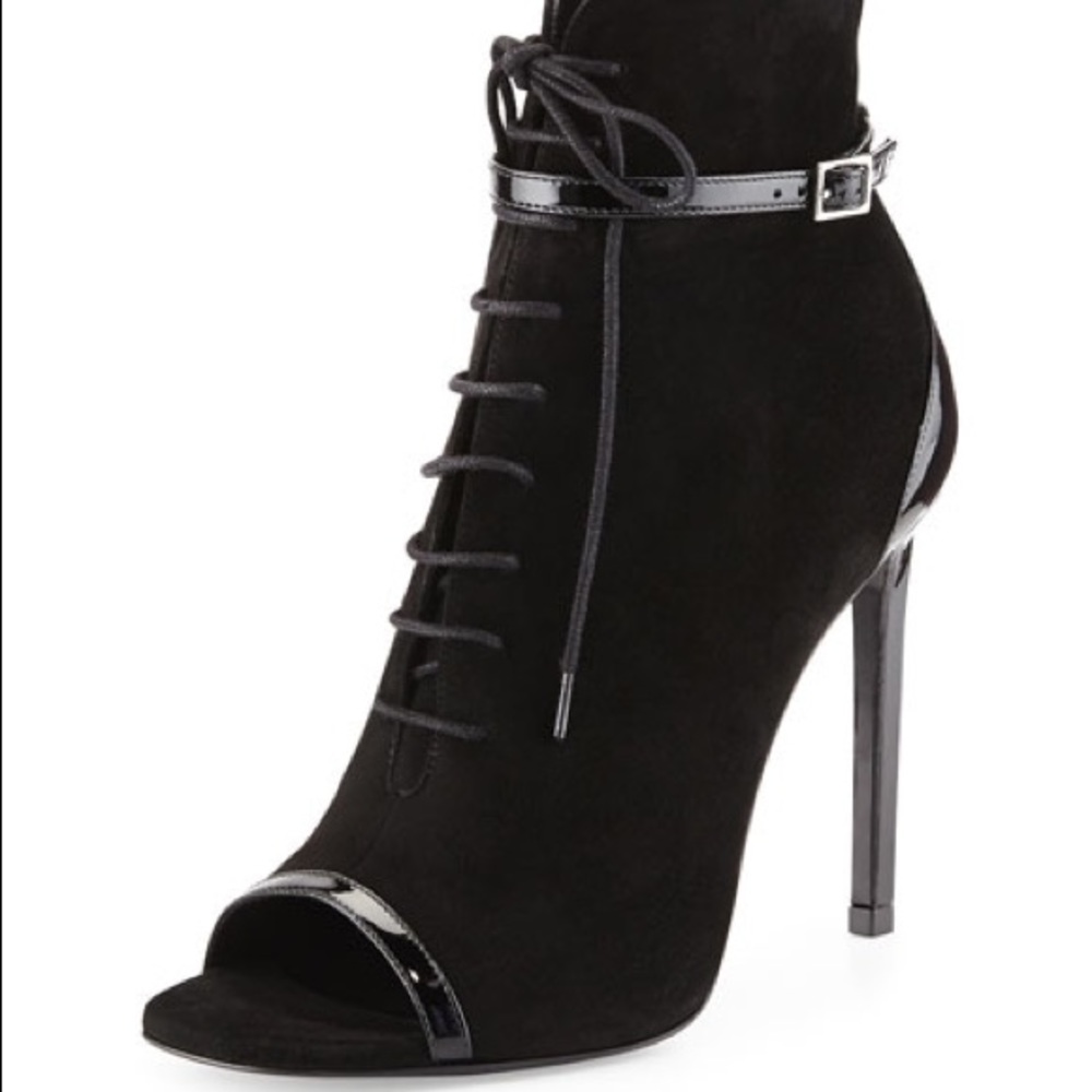 Saint Laurent lace up heeled booties